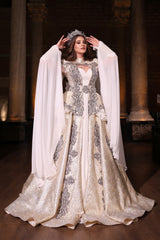 AKKIZ BEYAZ GÜMÜŞ YÖRESEL KAFTAN