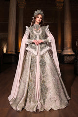 YEŞİM YEŞİL KREM YÖRESEL KAFTAN