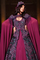 EZGİ PEMBE YEŞİL YÖRESEL KAFTAN