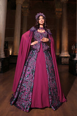 EZGİ PEMBE YEŞİL YÖRESEL KAFTAN