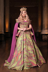 NEFES YEŞİL MADONNA YÖRESEL KAFTAN