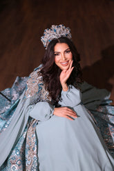 DALGA SU YEŞİLİ YÖRESEL KAFTAN