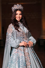 DALGA SU YEŞİLİ YÖRESEL KAFTAN