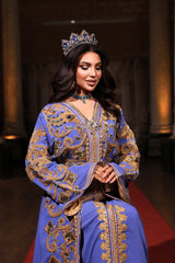 YILDIZ BEBE MAVİSİ ALTIN İŞLEMELİ KINA FİSTAN