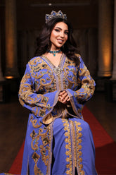 YILDIZ BEBE MAVİSİ ALTIN İŞLEMELİ KINA FİSTAN