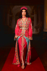 TUTKU FUŞYA ALTIN İŞLEMELİ KINA FİSTAN