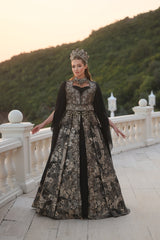 ŞİFON KOL KALP YAKA YÖRESEL KAFTAN