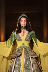 LEYLA YAĞ YEŞİLİ YÖRESEL KAFTAN