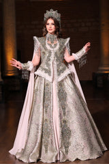 YEŞİM YEŞİL KREM YÖRESEL KAFTAN