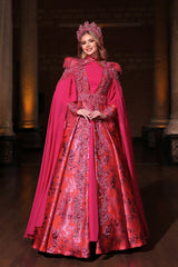 DERİN FUŞYA YÖRESEL KAFTAN