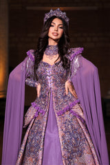 YANKI LİLA YÖRESEL KAFTAN