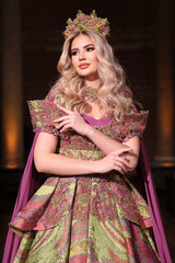 NEFES YEŞİL MADONNA YÖRESEL KAFTAN