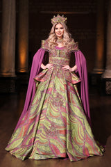 NEFES YEŞİL MADONNA YÖRESEL KAFTAN