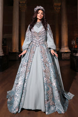 DALGA SU YEŞİLİ YÖRESEL KAFTAN