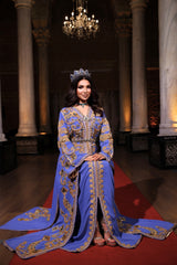 YILDIZ BEBE MAVİSİ ALTIN İŞLEMELİ KINA FİSTAN