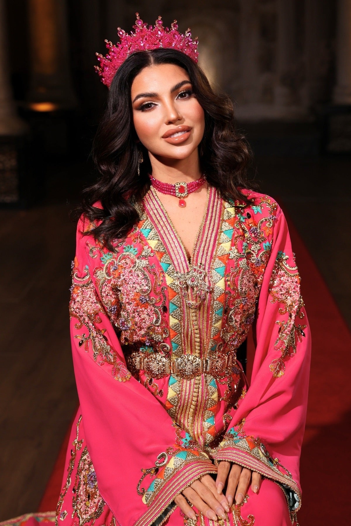 TUTKU FUŞYA ALTIN İŞLEMELİ KINA FİSTAN