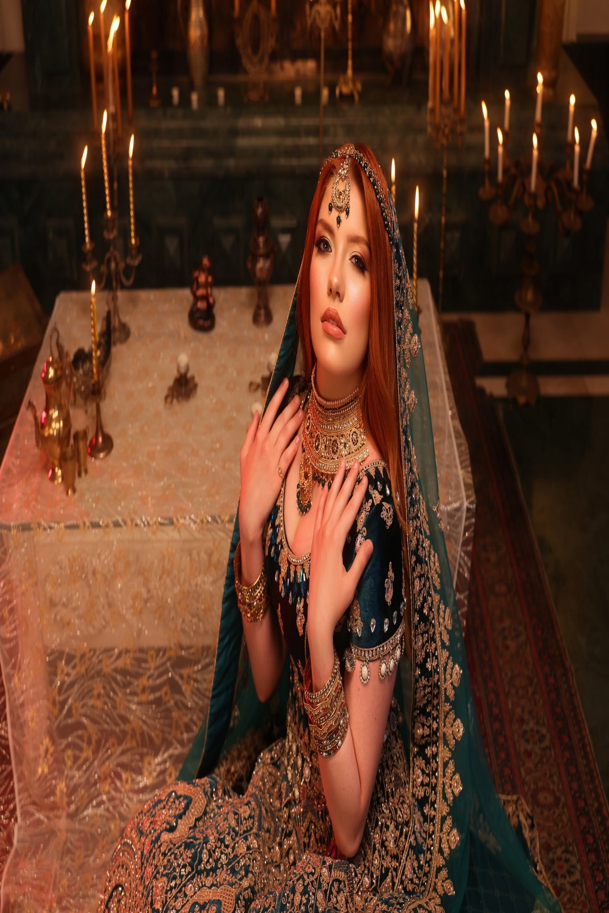 KISA KOL ATLET YAKA HİNT MODEL KINALIK